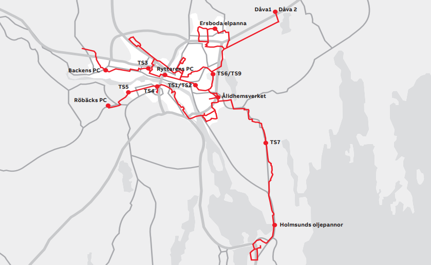 Umeå Energis fjärrvärmenät sträcker sig över hela centrala Umeå samt närliggande samhällen. Foto: ABB