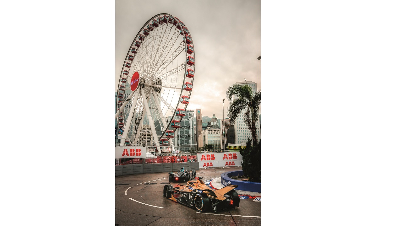 05 Jean-Éric Vergne au volant d’une DS E-Tense « Gen2 » de l’écurie franco-chinoise DS Techeetah en 2019 à Hong-Kong.