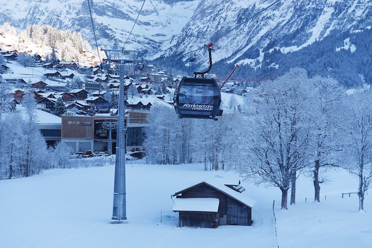 Die neue Gondelbahn Grindelwald-Männlichen nimmt Fahrt auf. © Jungfraubahnen.