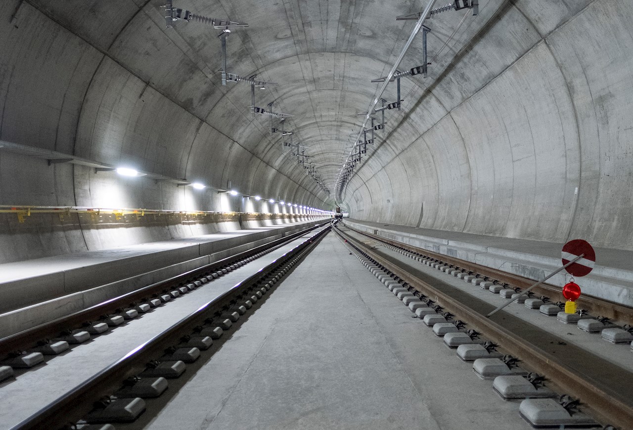 Die letzte Bauetappe der Alpentransversale NEAT: Der Ceneri-Basistunnel. © SBB