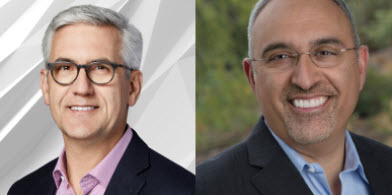 Ulrich Spiesshofer, chef de la direction d'ABB; Antonio Neri, chef de la direction de HPE