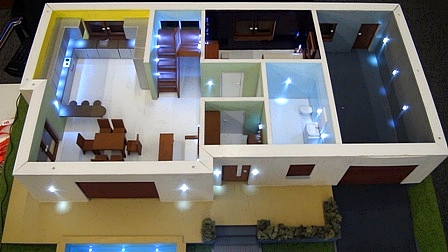 Model domu wyposażonego w system KNX.