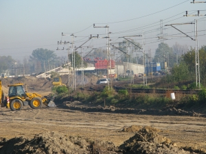 Nowo budowana linia kolejowa na lotnisko im. Chopina w Warszawie.Fot: PKP