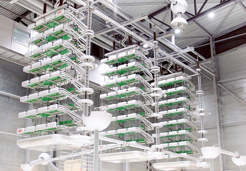 Pomieszcze z tyrystorami stosowanymi w HVDC