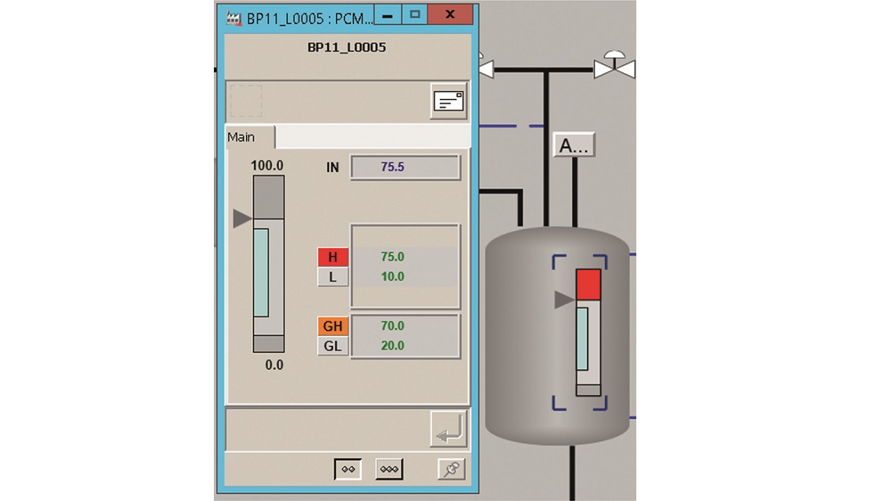 03 For every tag of every module, the faceplates and symbols immediately have access to the online values. Dynamization is done automatically.