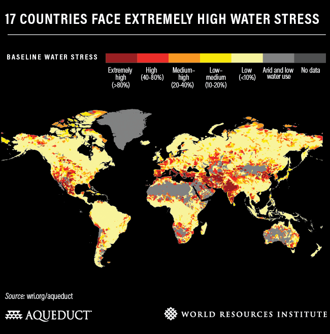 Šaltinis: WRI puslapis (https://www.wri.org/blog/2019/08/17-countries-home-one-quarter-world-population-face-extremely-high-water-stress)
