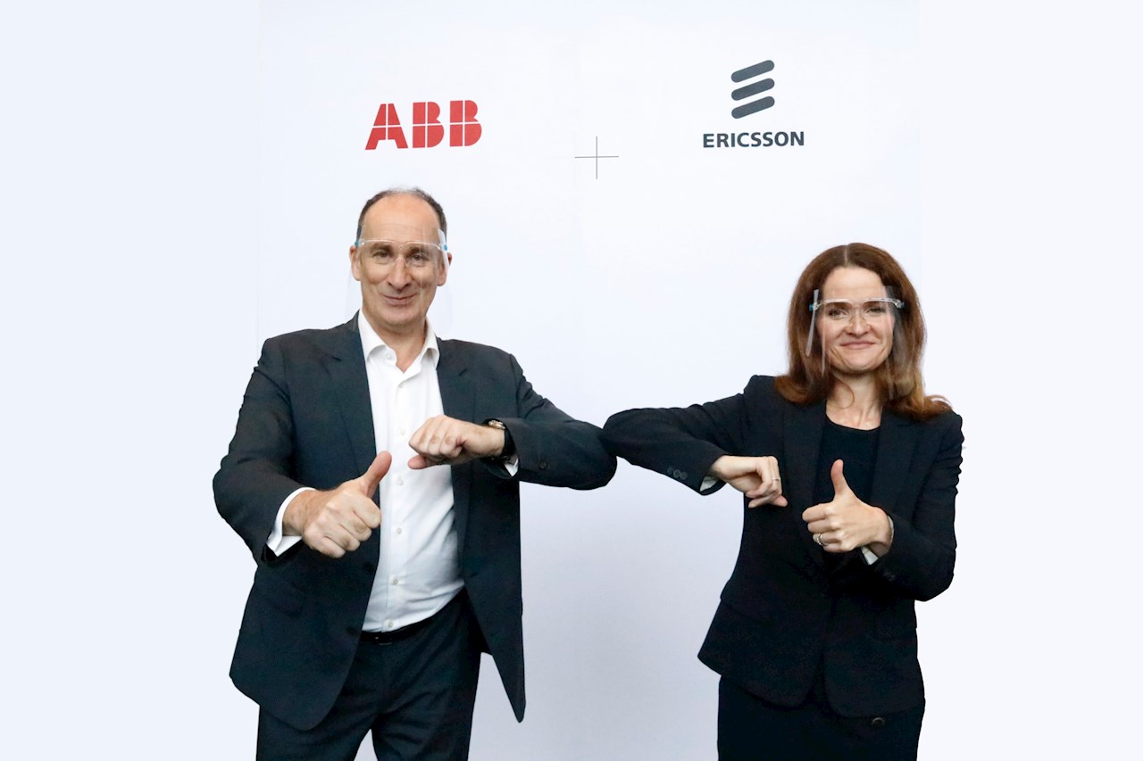 Gianandrea Bruzzone di ABB e Nadine Allen di Ericsson