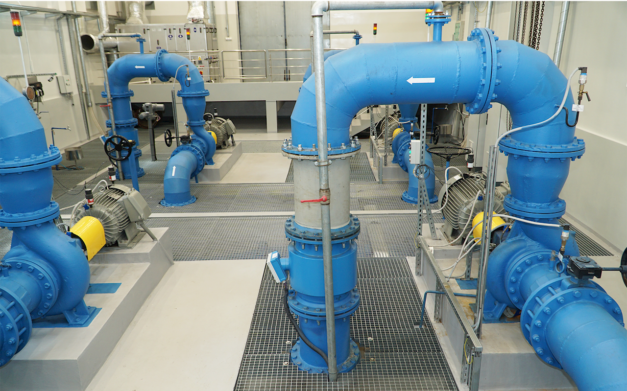 Zespoły pompowe (Pompownia trzeciego stopnia SUW Pietrasze)