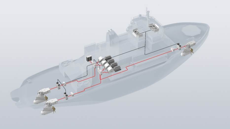 Figure 4: Schematic layout of Azipod® propulsion arrangement onboard IB Polaris.