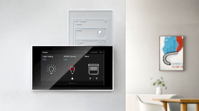 Painel ABB RoomTouch para controle de iluminação e persianas