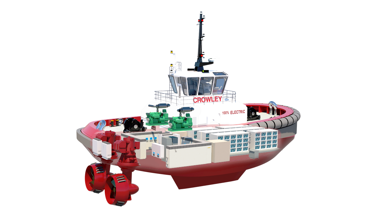System setup on board the eWolf tug. Image credit Crowley