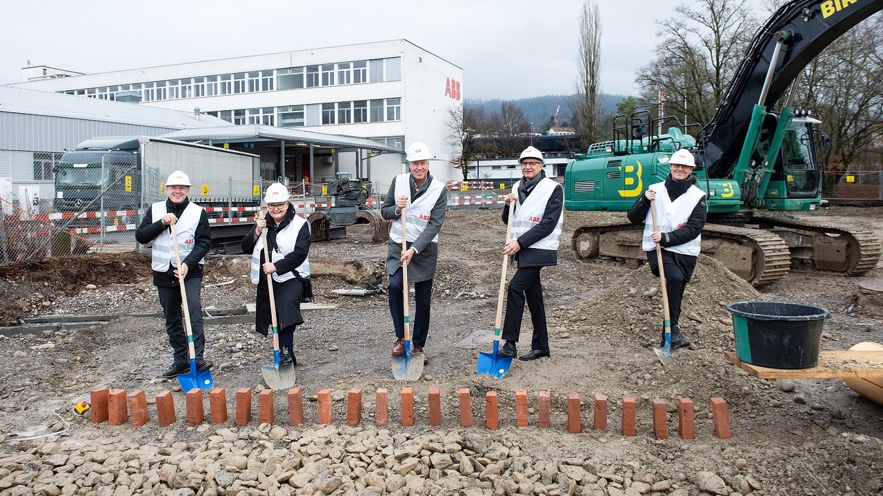 ABB holds groundbreaking ceremony for the new construction of its global competence center for power electronics in Untersiggenthal, Switzerland