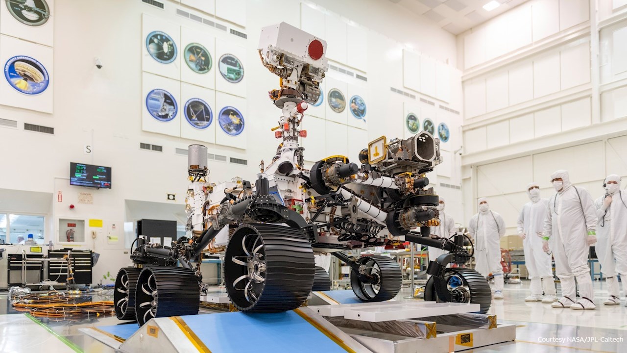 Der Rover der NASA Mars-Mission Perseverance ist mit Ty-Rap™ Kabelbindern von ABB ausgestattet.