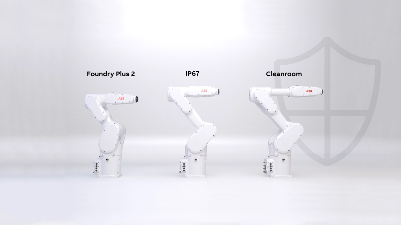 ABB IRB 1300 高防護等級機種，惡劣環境及潔淨室應用均可穩定順暢運行