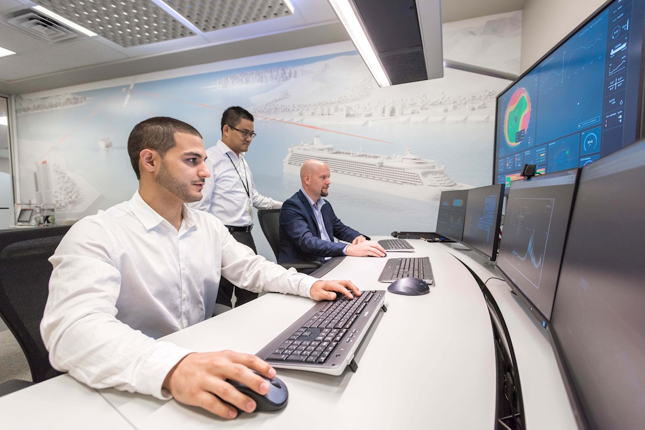 ABB Ability™ Collaborative Operations Centers monitor the performance of ABB technology on board and remotely connect operators with ABB experts.