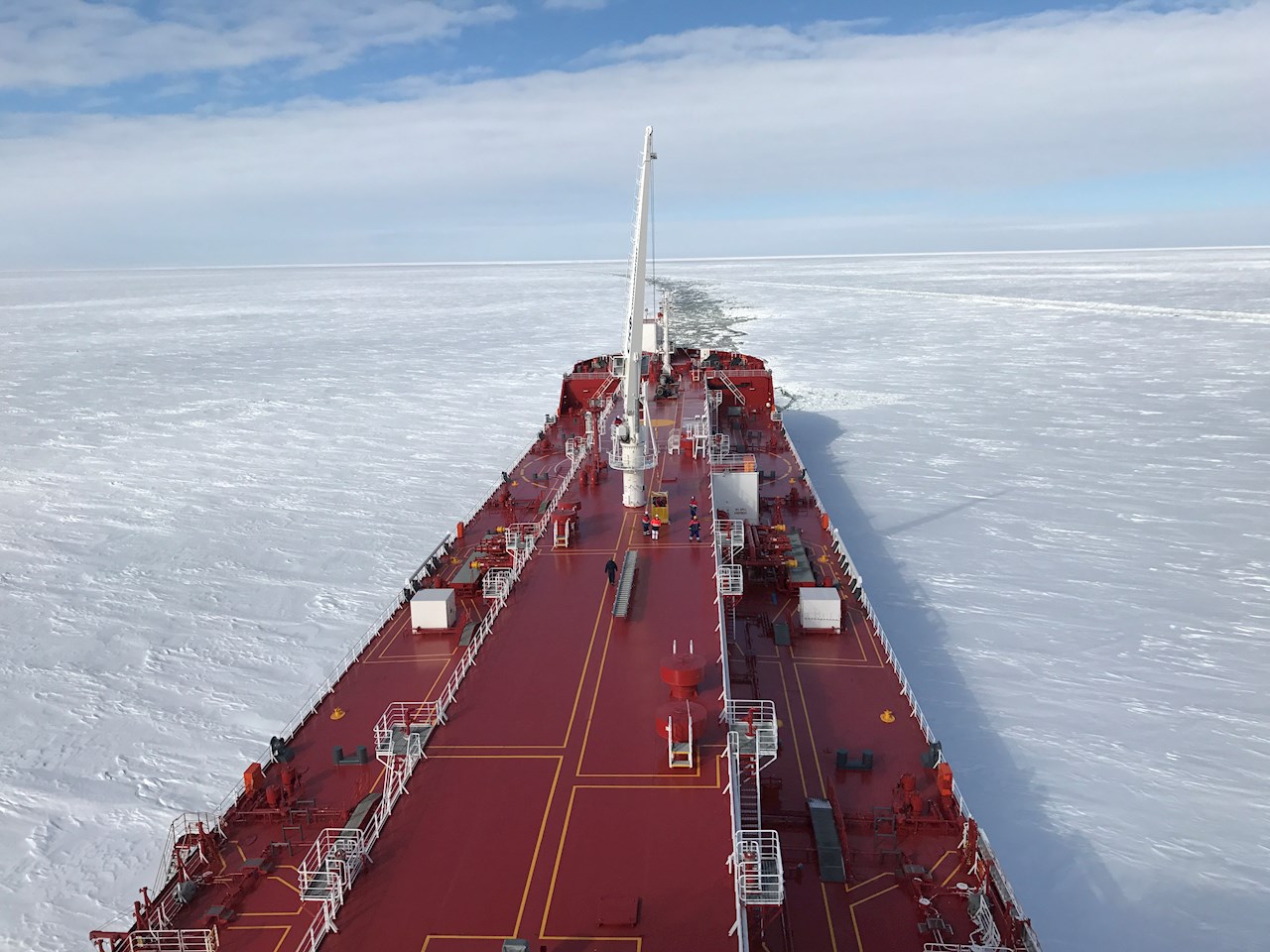 Christophe de Margerie, the world’s first icebreaking LNG carrier operated by Sovcomflot