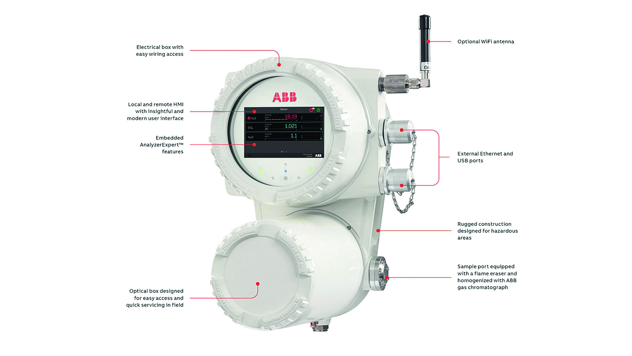 02 Sensi+ is a compact natural gas contaminant analyzer that accurately, reliably and simultaneously measures the three major contaminants in natural gas flows.