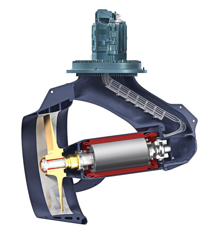 Figure 1
Cross section of Azipod CZ gearless propulsor showing the electric motor location on the propeller shaft.