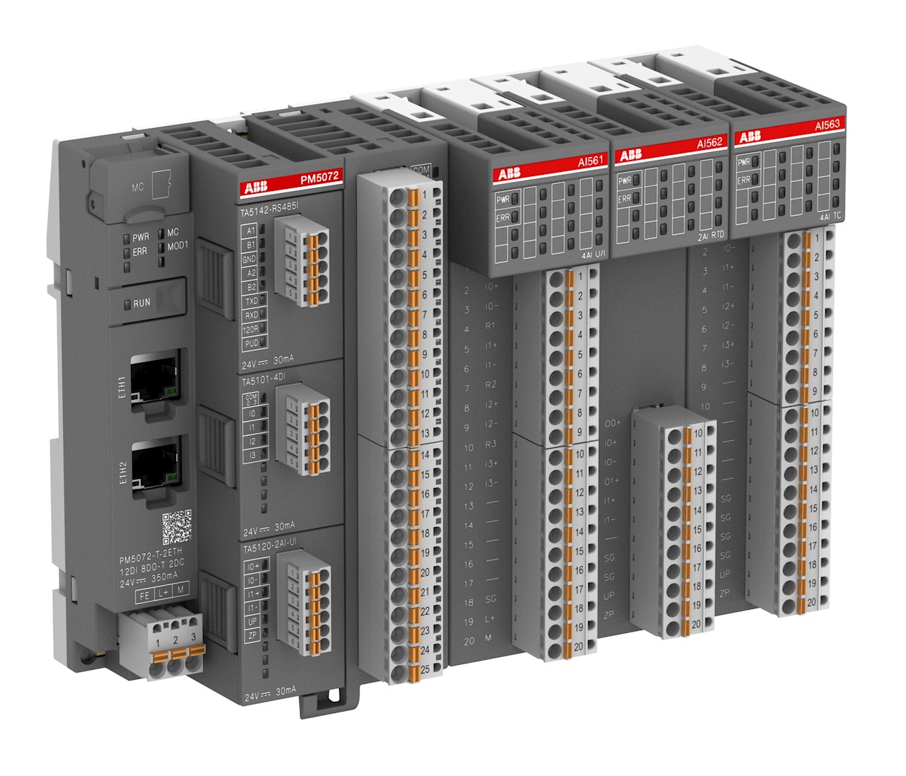La serie de PLC AC500-eCo V3 ofrece soluciones de automatización listas para usar. 
(Imagen: ABB) 