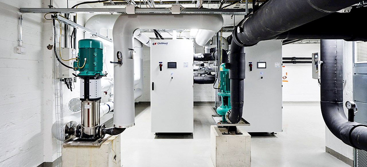 Le pompe di calore ChillHeat di Oilon forniscono riscaldamento e raffrescamento contemporaneamente.