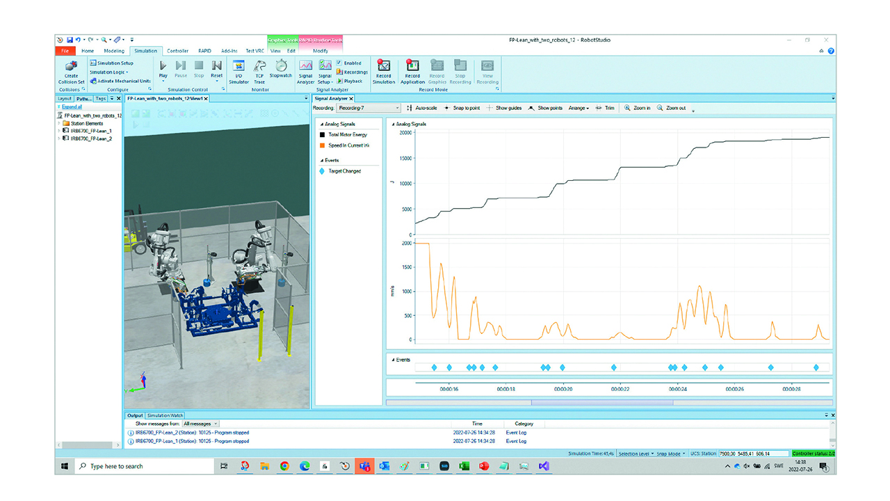 02 Signal analyzer allows users to record and display all signals from a robot controller in one view.