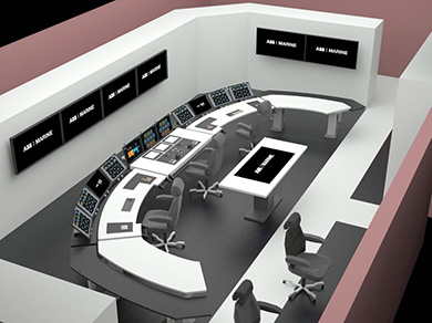 Figure 10
The ABB Extended Operator Workplace and a total engine control room design