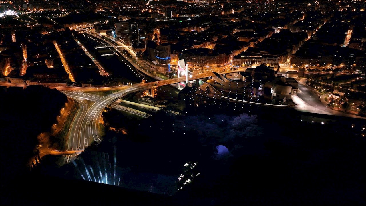 ABB lights up Bilbao sky with 200 drones