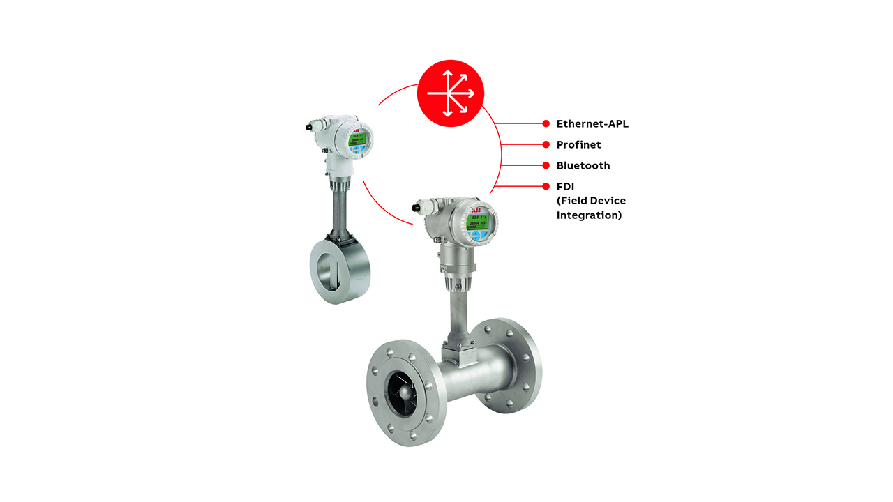 05 Die ABB-Durchflussmesser FSV430/450 (Wirbel) und FSS430/450 (Drall) kombinieren die Robustheit, Genauigkeit und Stabilität klassischer Instrumentierung mit den einfachen Kommunikationsschnittstellen des IIoT.