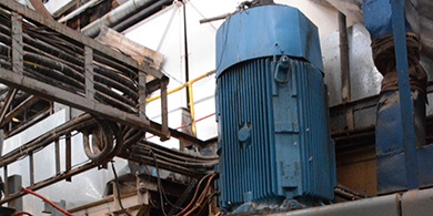 Mehran sugar mills is using ABB’s Vertical Induction Motor 315 kW 400V to run the refine centrifugal machine.