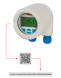 02 Example of an 
AutoID weblink 
encoded as a QR code 
for a temperature 
transmitter. 
