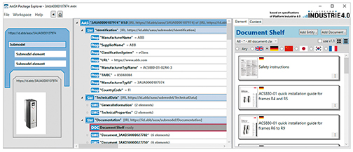 06 View of a 
product’s digital twin, 
including identification, 
technical data and 
documentation