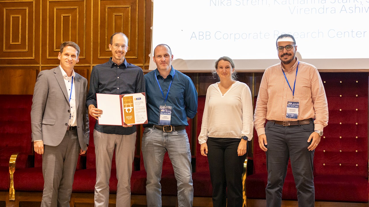 AI-based automation research work from ABB wins Best Paper Award at prestigious IFAC EAAS workshop 