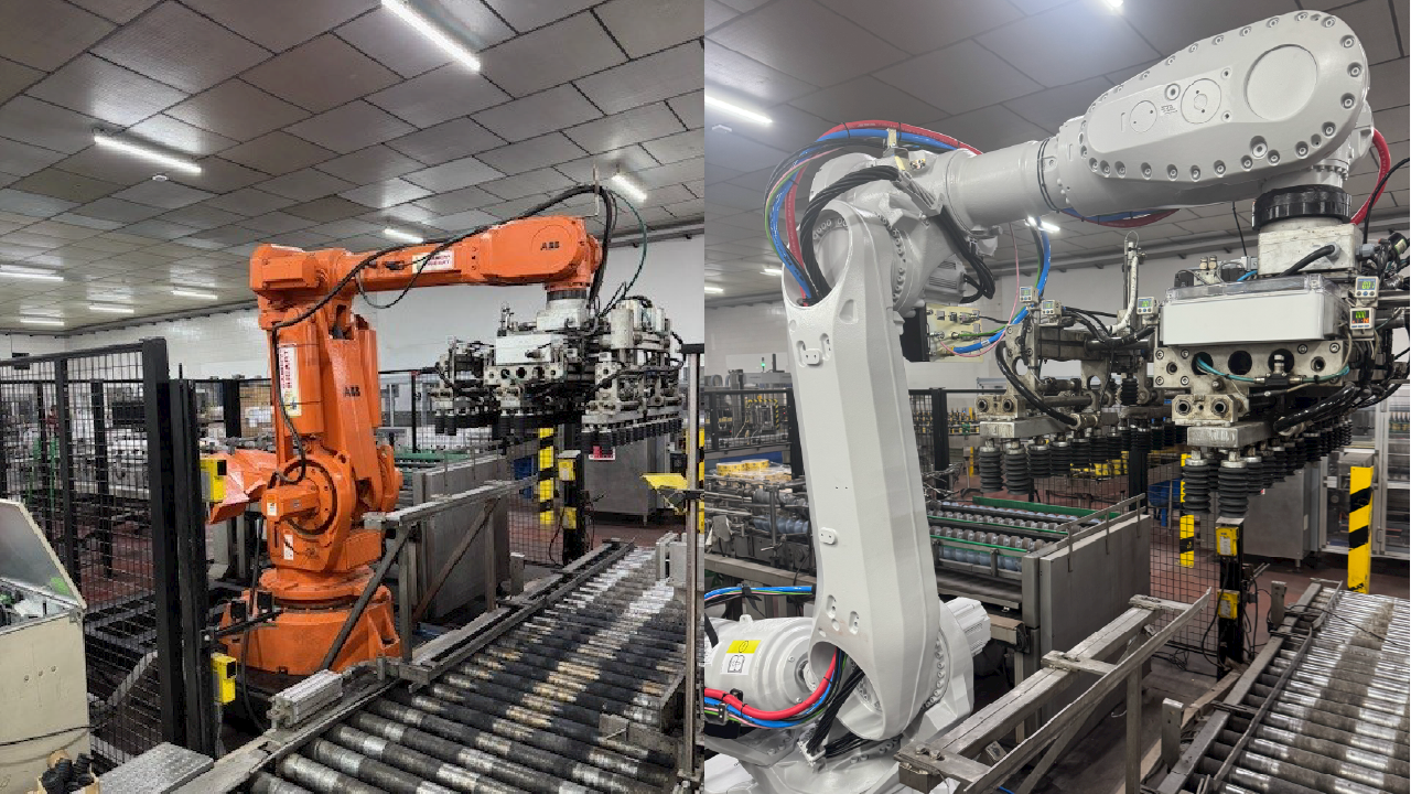 Modernización robótica en línea de embotellado, mejora de tiempos de ciclo y sostenibilidad
