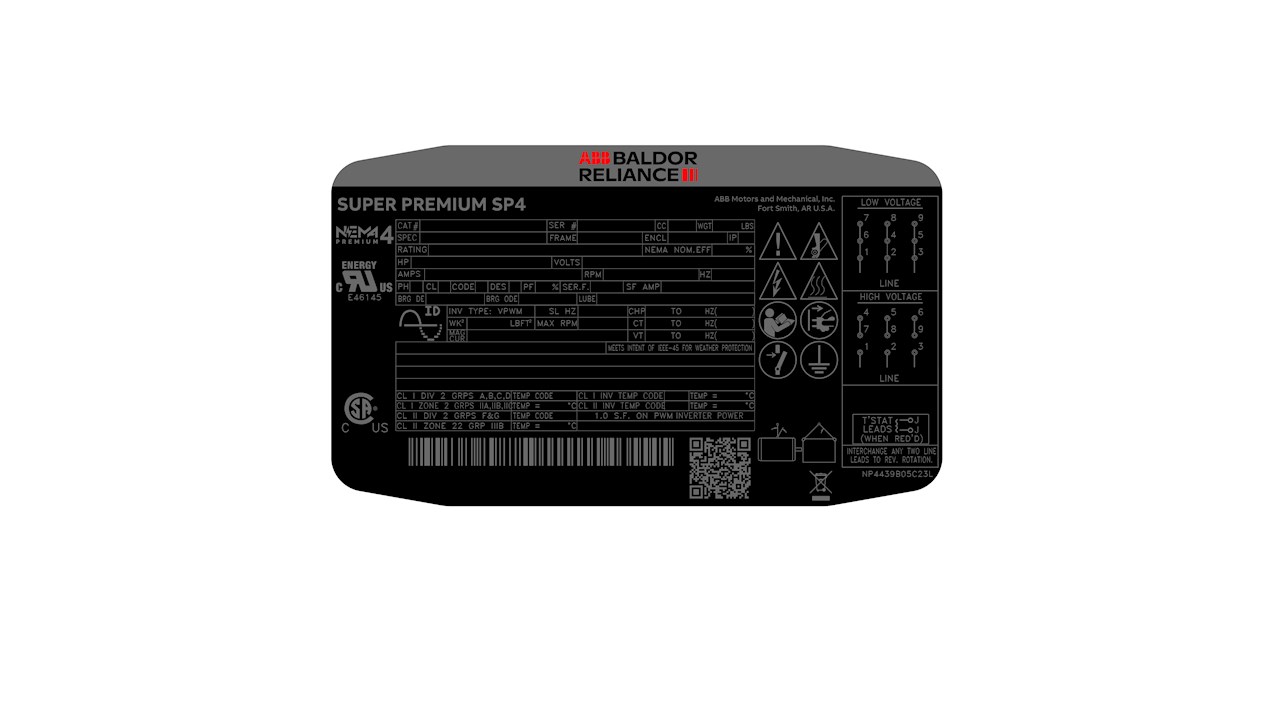 How to read a NEMA motor nameplate