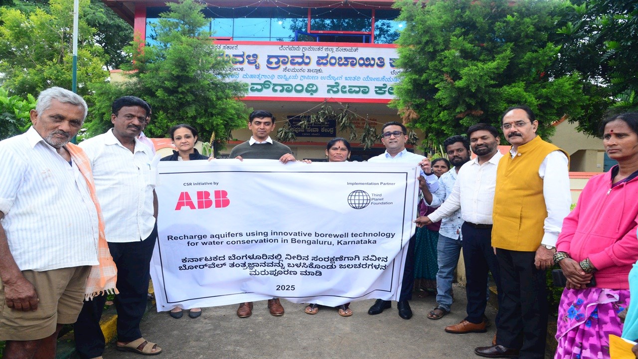 ABB India supports the recharging of 400,000 kilolitres of Groundwater Across 70 Villages in Karnataka