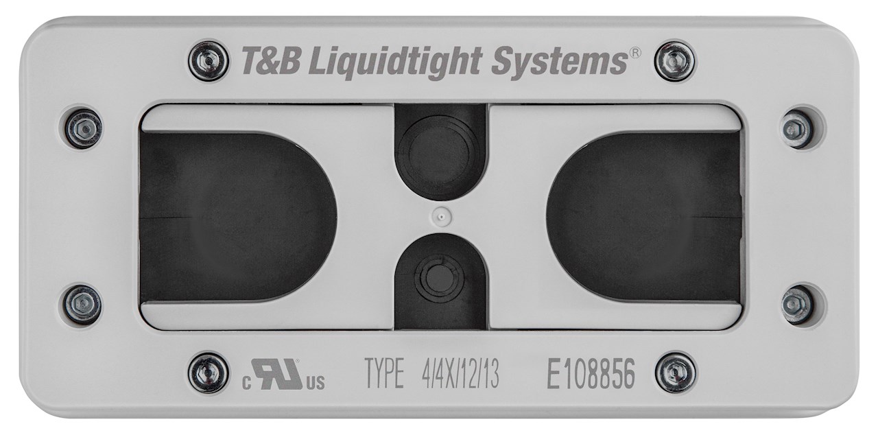 Designed for high-density applications, ABB Installation Products’ T&B Liquidtight Systems® cable entry plates offer scalability and flexibility to manage network additions, changes and migrations.