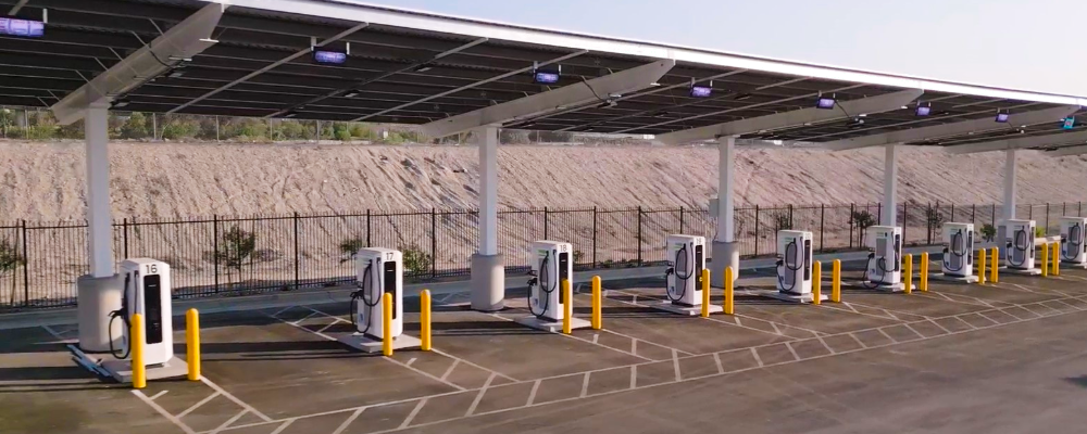 The new charging station in Colton, California — built by Greenlane Infrastructure and powered by ABB technology