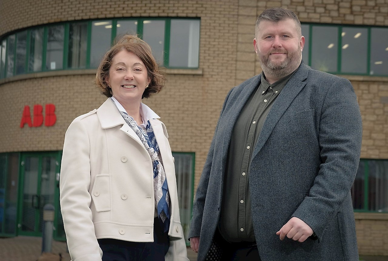 Paula O’Neill, Managing Director of Premium Power together with Owen Flood, head of Ireland's ABB Electrification Service division