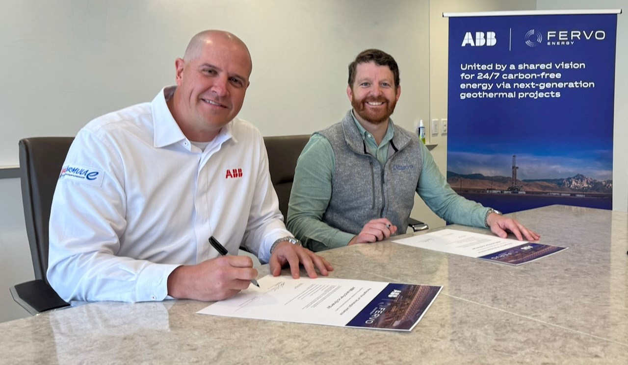 Brandon Spencer, Presidente, ABB Motion  e Tim Latimer, CEO and Co-Founder, Fervo Energy