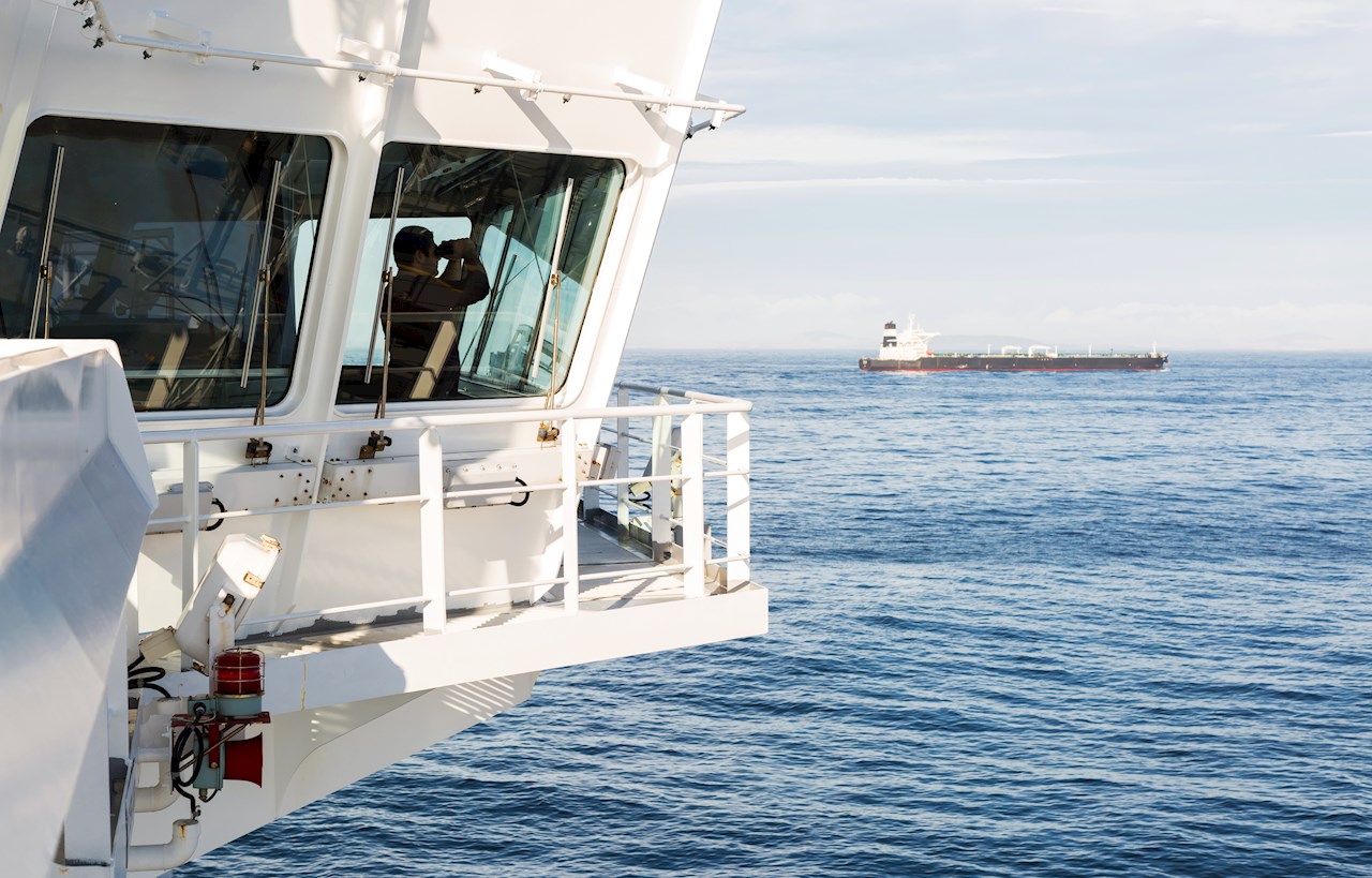 The task of the lookout is to monitor navigational hazards, people / ships in distress, and to convey the relevant information to the Officer of the Watch. Image credit: Adobe Stock
