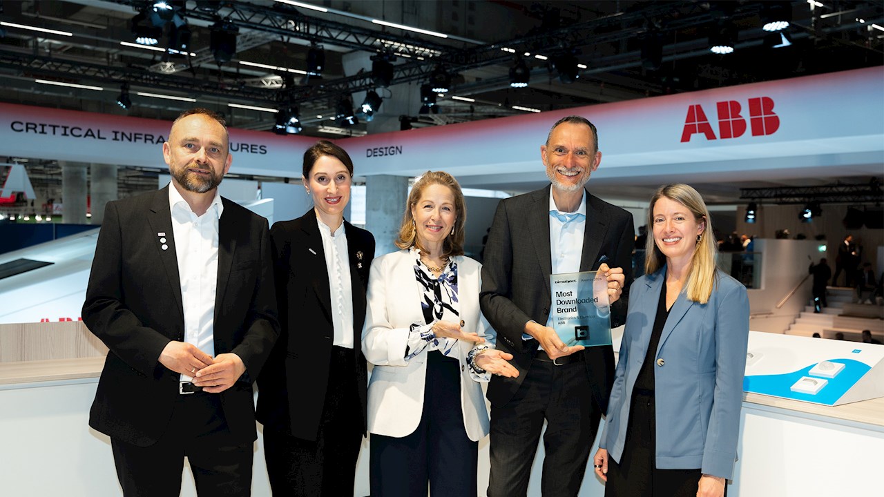 ABB se ha clasificado como la marca más descargada en la categoría Electrónica y Electricidad en los premios BIMobject