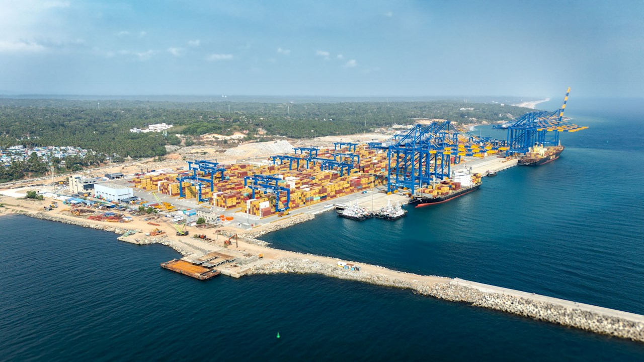 Adani Vizhinjam International Deepwater Seaport in Kerala. Image credit: ABB