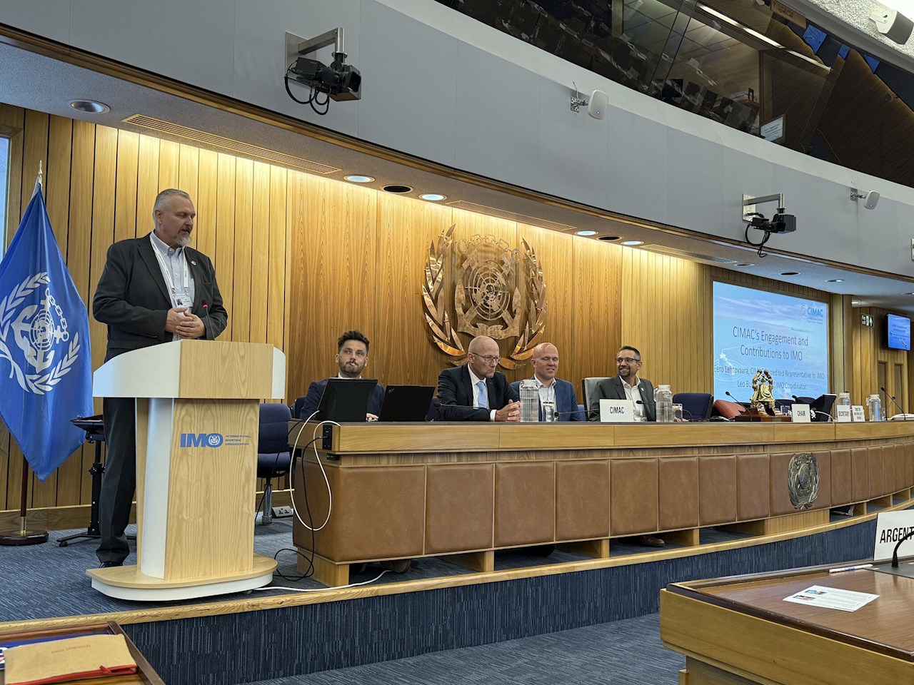Presenting CIMAC at IMO