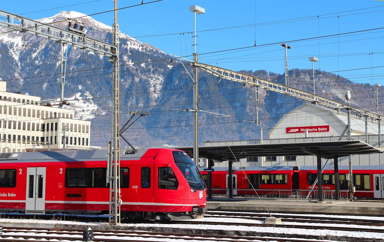 Der Bahnhof Landquart wird Ausgangspunkt und Ziel des Flügelzugbetriebs sein.