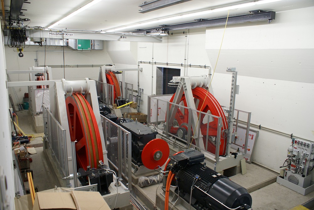 Das Maschinenhaus mit dem ABB-Motor